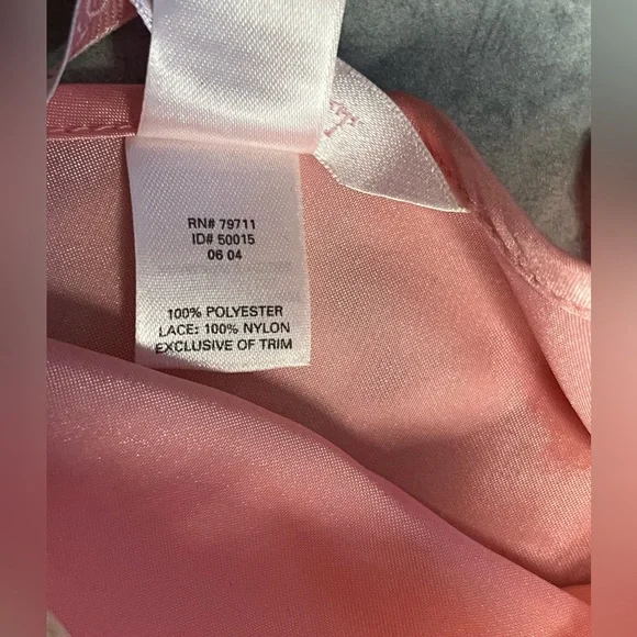 Victoria's Secret Pink Satin Chemise with Lace—Medium - Picture 6 of 6